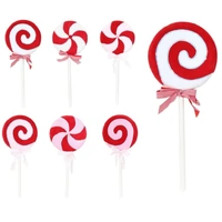 Giant Velvet Candycane Lollipop B 