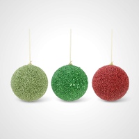 9cm Glitter Bauble(Red) - AVAIL OCT 2024
