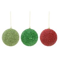 12cm Glitter Bauble(Lime) - AVAIL OCT 2024