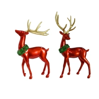 Deluxe Matte Red Reindeer Head Turned 