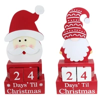 Santa Countdown Table Deco Red Hat