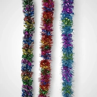2m Bubblegum Multi Green Tinsel