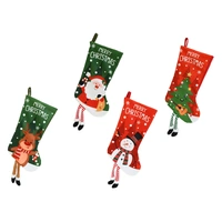 Candy Striped Legs Reindeer Stocking