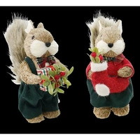 22cm Sisal Tartan Dressed Squirrel Green- Avail Oct 2025