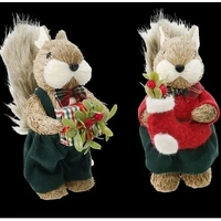 22cm Sisal Tartan Dressed Squirrel Red - Avail Oct 2025