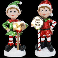 40cm Light Up Cute Glossy Elf Resin B/Op North Pole- AVAIL OCT 2024