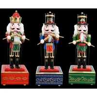 30cm Wind Up Nutcracker Music Box Red Base 