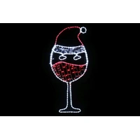 Santa Wine Glass Motif- see video