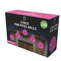 Petal Balls, pack of 5- 10cm - pink - PREORDER