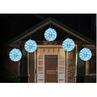 5 x 10cm Icy Blue Petal Balls 