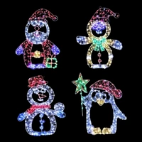 LED Starry Wire Santa Motif 