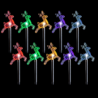 Solar Reindeer Path Lights 10 pc Multi