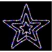 Triple Multi Star Rope Light Motif 