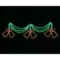 Swag with 3 Bells Rope Light Motif 