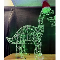 Green Christmas Brontosaurus with Santa Hat - PREORDER FOR 2025