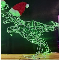 Green Christmas T-Rex with Santa Hat - PREORDER FOR 2025
