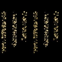 10m Warm White Solar cluster Icicles
