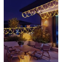 Warm White Solar Flexi Cable Bunting Lights