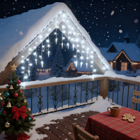 White Solar Icicle Curtain