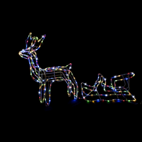 Multi Solar/USB Sleigh With Reindeer