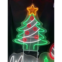 Neon Tree and Star Motif