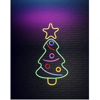 40cm Neon Christmas tree Motif