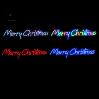 Neon Merry Christmas Colour Change Motif