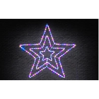 Triple Carnival Star Rope Light Motif 