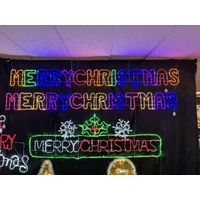 Giant Carnival Merry Christmas Rope Light Motif -PREORDER FOR 2026