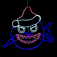 Sharky Christmas Rope Light Motif 