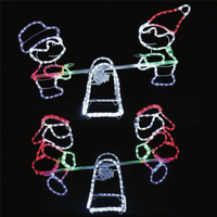 Santa See-Saw Rope Light Motif