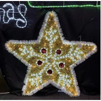 Tinsel Star Snowflake Rope Light Motif