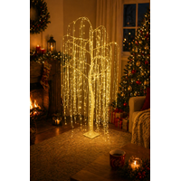 7 Foot Warm White Weeping Willow