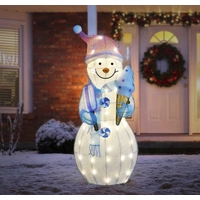 97cm  3D Pastel Mesh Snowman with Ice Cream