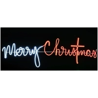 Neon Flex Merry Christmas - White/Red - PREORDER FOR 2025