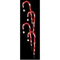 4 Solar Candy canes with Stars
