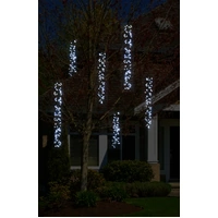 10m Cool White cluster Icicles 60/80/100cm drops