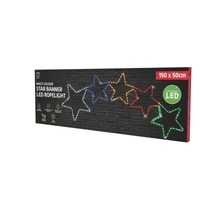 5 Star Multi Banner Rope Light Motif 