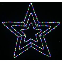 3 Layered Multi Star Rope Light Motif 