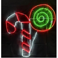 Candycane Lollipop Rope Light Motif
