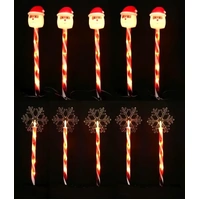Candy Cane Santa Path Lights 
