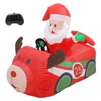 Inflatable Musical Santa Race Car - remote
