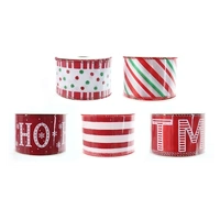 60mm Candycane Ribbon 2.7m(Red,Green/White)
