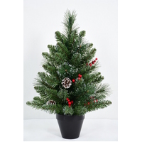 60cm Potted Battery Lit Christmas Tree 
