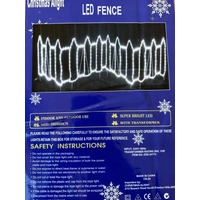 White Picket Fence Rope Light Motif