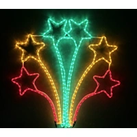 6 Flashing Stars Rope Light Motif 