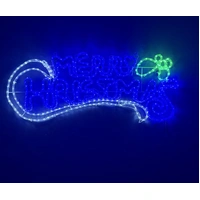 100cm Blue and White Merry Christmas Rope Light Motif 