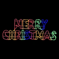 Colourful Merry Christmas Rope Light Motif 