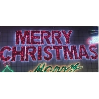 Giant Merry Christmas with individual letters Rope Light Motif