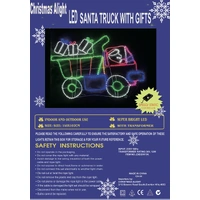 Santa Truck with Gifts Rope Light Motif 